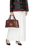 Figure View - Click To Enlarge - GUCCI - 'Arli' GG logo leather tote