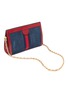 Detail View - Click To Enlarge - GUCCI - 'Ophidia' small leather trim suede crossbody bag
