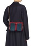 Figure View - Click To Enlarge - GUCCI - 'Ophidia' small leather trim suede crossbody bag
