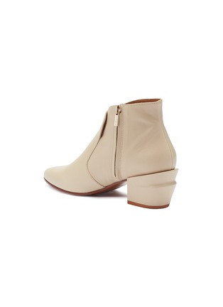  - CLERGERIE - 'Agate' twist heel leather ankle boots