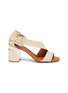 Main View - Click To Enlarge - CLERGERIE - 'Abstract' asymmetric strap leather sandals
