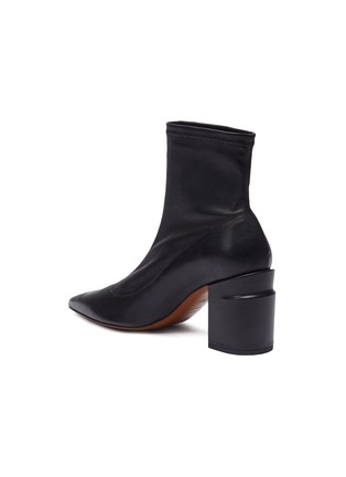  - CLERGERIE - 'Alaska' twist heel leather ankle boots
