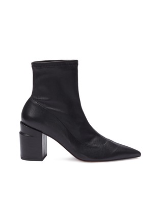 Main View - Click To Enlarge - CLERGERIE - 'Alaska' twist heel leather ankle boots