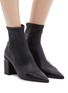 Figure View - Click To Enlarge - CLERGERIE - 'Alaska' twist heel leather ankle boots