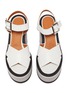 Detail View - Click To Enlarge - CLERGERIE - 'Alive' leather wedge sandals