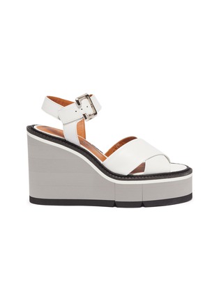 Main View - Click To Enlarge - CLERGERIE - 'Alive' leather wedge sandals