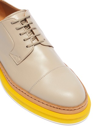 Detail View - Click To Enlarge - CLERGERIE - 'Anima' contrast midsole Derbies