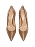 Detail View - Click To Enlarge - GIANVITO ROSSI - 'Alpha' contrast rubber heel leather pumps