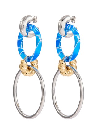 Main View - Click To Enlarge - BALENCIAGA - Mix hoop link drop earrings