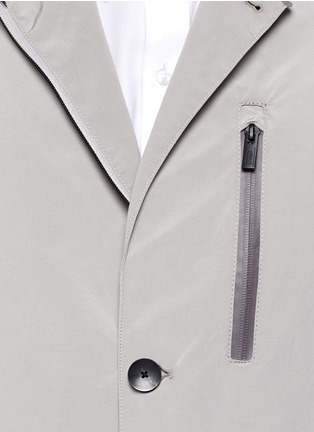 Detail View - Click To Enlarge - ARMANI COLLEZIONI - Packable cotton-nylon blazer