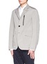 Front View - Click To Enlarge - ARMANI COLLEZIONI - Packable cotton-nylon blazer