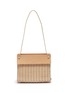 Main View - Click To Enlarge - RODO - Leather canvas panel wicker shoulder bag