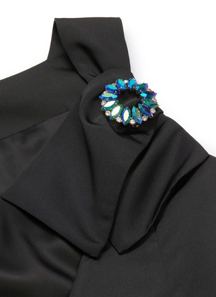 Detail View - Click To Enlarge - CALVIN KLEIN 205W39NYC - Embellished bow strap sleeveless V-back dress