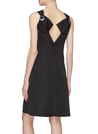 Back View - Click To Enlarge - CALVIN KLEIN 205W39NYC - Embellished bow strap sleeveless V-back dress