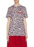 Main View - Click To Enlarge - CALVIN KLEIN 205W39NYC - Logo embroidered leopard print T-shirt
