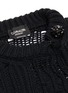  - CALVIN KLEIN 205W39NYC - Detachable brooch fringe sleeve open knit sweater