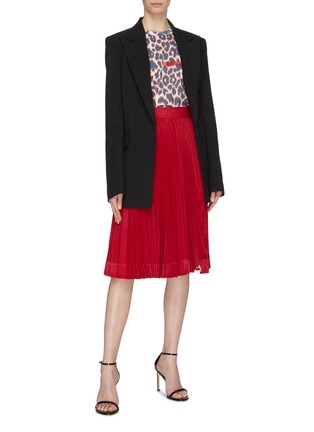 Figure View - Click To Enlarge - CALVIN KLEIN 205W39NYC - Ripped hem pleated skirt