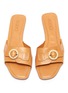 Detail View - Click To Enlarge - RODO - Buckled leather slide sandals