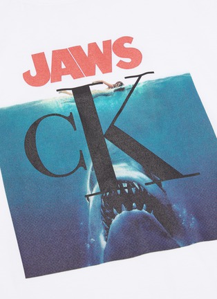  - CALVIN KLEIN 205W39NYC - 'Jaws' logo graphic print oversized T-shirt