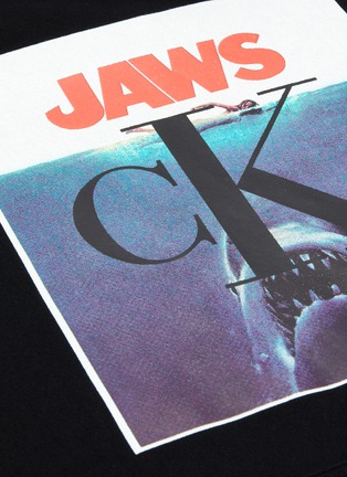  - CALVIN KLEIN 205W39NYC - 'Jaws' logo graphic print hoodie