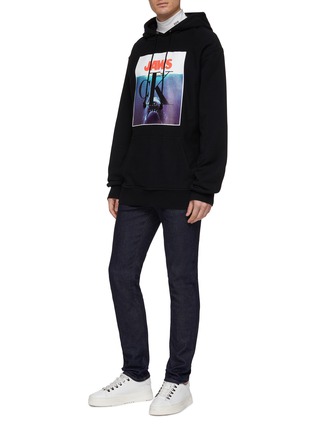 Figure View - Click To Enlarge - CALVIN KLEIN 205W39NYC - 'Jaws' logo graphic print hoodie
