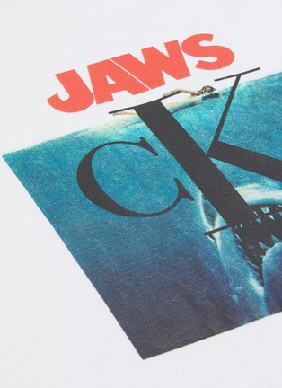  - CALVIN KLEIN 205W39NYC - 'Jaws' logo graphic print hoodie