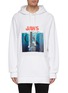 Main View - Click To Enlarge - CALVIN KLEIN 205W39NYC - 'Jaws' logo graphic print hoodie