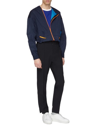 Figure View - Click To Enlarge - 8ON8 - Slant placket collarless jacket