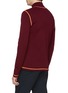 Back View - Click To Enlarge - 8ON8 - Contrast topstitching turtleneck sweater