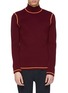 Main View - Click To Enlarge - 8ON8 - Contrast topstitching turtleneck sweater