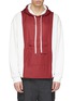 Main View - Click To Enlarge - 8ON8 - Colourblock satin panel hoodie