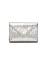 Main View - Click To Enlarge - BALENCIAGA - 'Papier' cracked metallic leather mini wallet