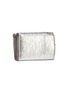 Figure View - Click To Enlarge - BALENCIAGA - 'Papier' cracked metallic leather mini wallet