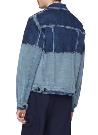 Back View - Click To Enlarge - PRONOUNCE - Scratched panel cropped denim jacket