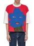 Main View - Click To Enlarge - PRONOUNCE - Floral man graphic print colourblock T-shirt