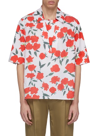 Main View - Click To Enlarge - PRONOUNCE - Floral print short sleeve shirt