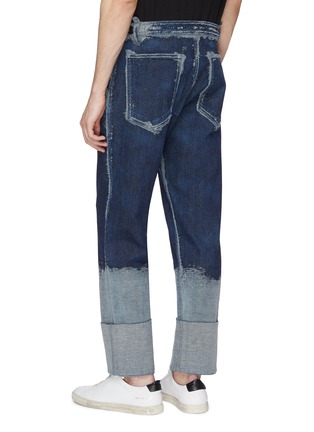 Back View - Click To Enlarge - PRONOUNCE - Scratched roll cuff jeans