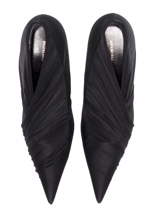 Detail View - Click To Enlarge - BALENCIAGA - 'Knife' ruched jersey pumps