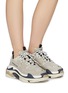Figure View - Click To Enlarge - BALENCIAGA - 'Triple S' stack midsole patchwork sneakers
