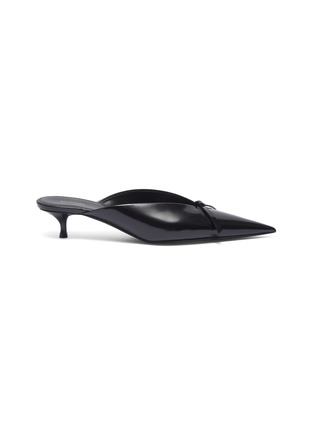 Main View - Click To Enlarge - BALENCIAGA - 'Knife' bow leather mules