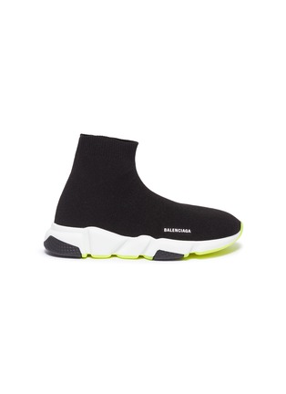 Main View - Click To Enlarge - BALENCIAGA - 'Speed' knit slip-on kids sneakers