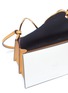 Detail View - Click To Enlarge - DANSE LENTE - 'Phoebe' spiral handle colourblock leather mini crossbody bag