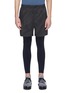 Main View - Click To Enlarge - PARTICLE FEVER - Abstract houndstooth running shorts overlay performance leggings