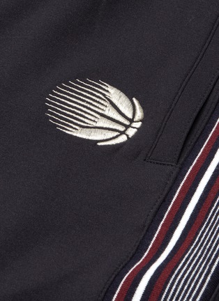  - PARTICLE FEVER - x The Woolmark Company stripe outseam logo embroidered sweatpants