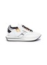 Main View - Click To Enlarge - GHŌUD - Chunky outsole metallic trim leather sneakers