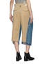 Back View - Click To Enlarge - SACAI - Twill back panel patchwork pleated denim culottes