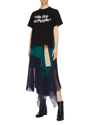 Figure View - Click To Enlarge - SACAI - 'We Are The People' slogan print T-shirt