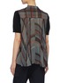 Back View - Click To Enlarge - SACAI - Pleated check plaid back knit top