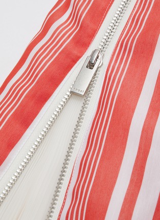 Detail View - Click To Enlarge - SACAI - Contrast bib zip gusset stripe shirt dress