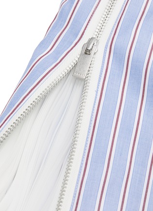  - SACAI - Zip gusset contrast bib stripe shirt